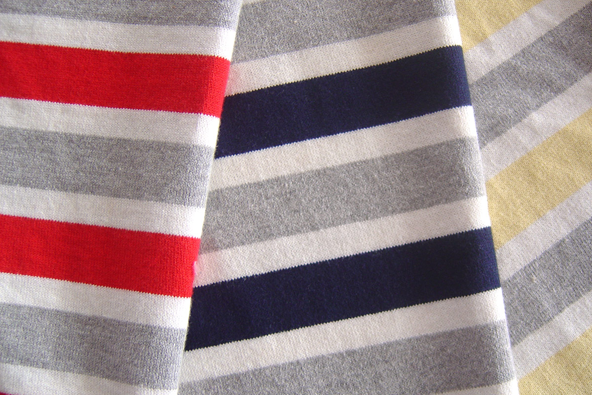 16s Double-yarn Color stripe Single jersey 
