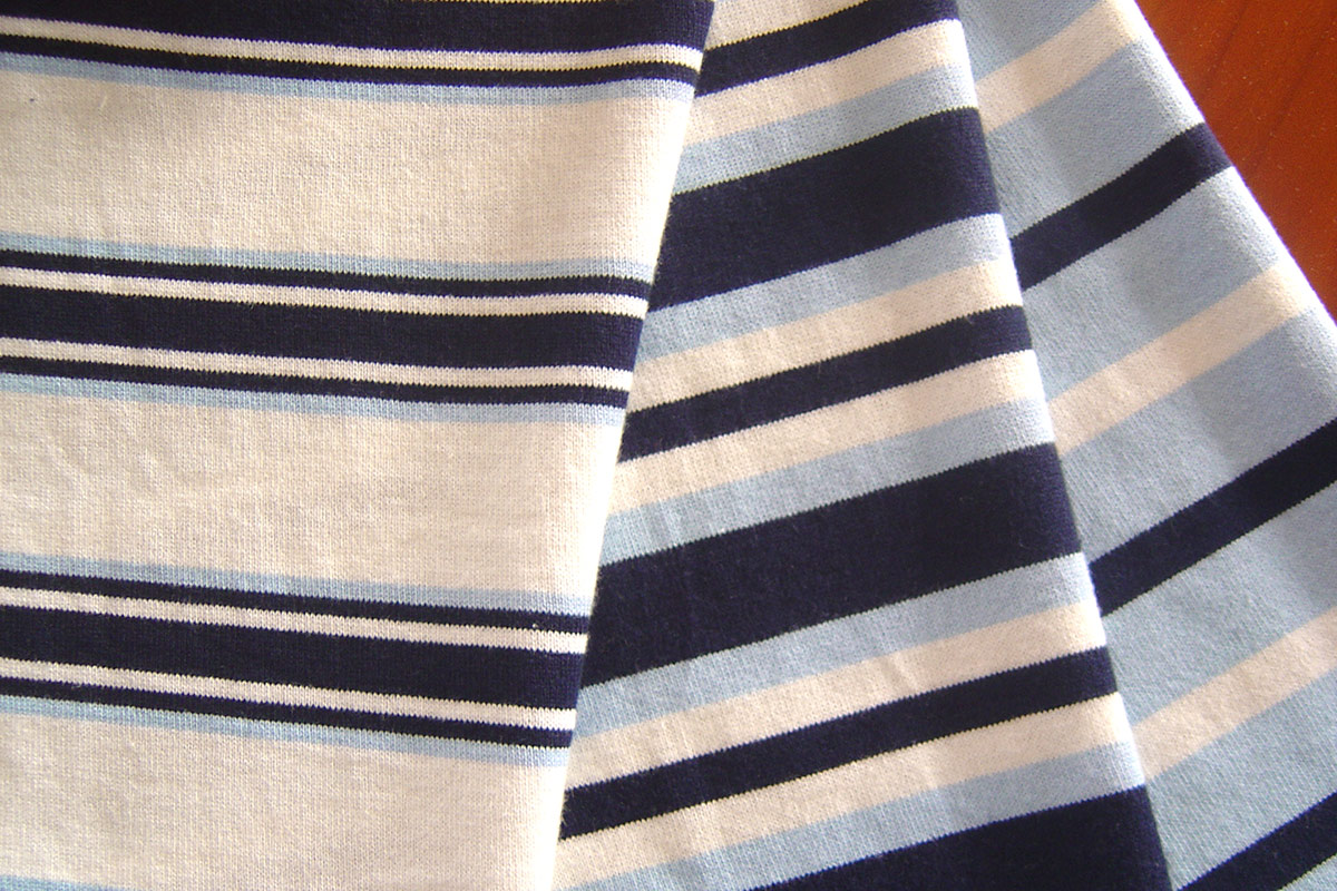 16s Double-yarn Color stripe Single jersey 
